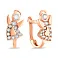 Детские золотые сережки Ангелочки с фианитами (арт. 1091056) – изображение 1