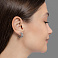 Серьги из белого золота с фианитами (арт. 114000б) – изображение 3
