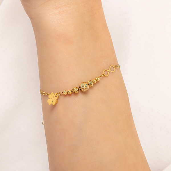 Браслет из желтого золота с подвеской (арт. 325417ж) – изображение 2