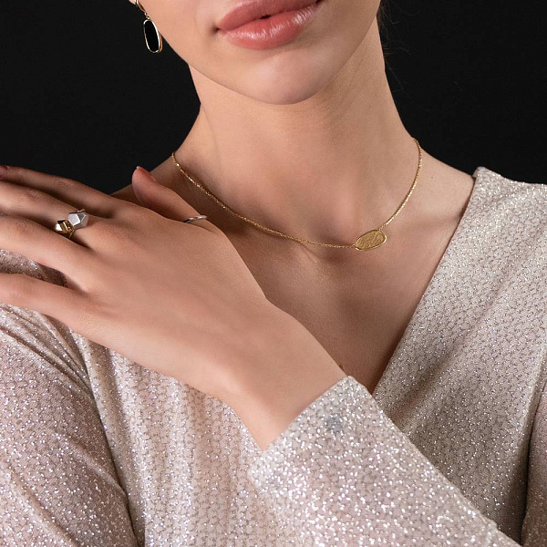 Золотое колье Diva (арт. 351529ж) – изображение 4