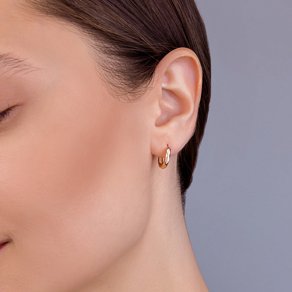 Серьги-кольца из красного золота  (арт. 110708) – изображение 2