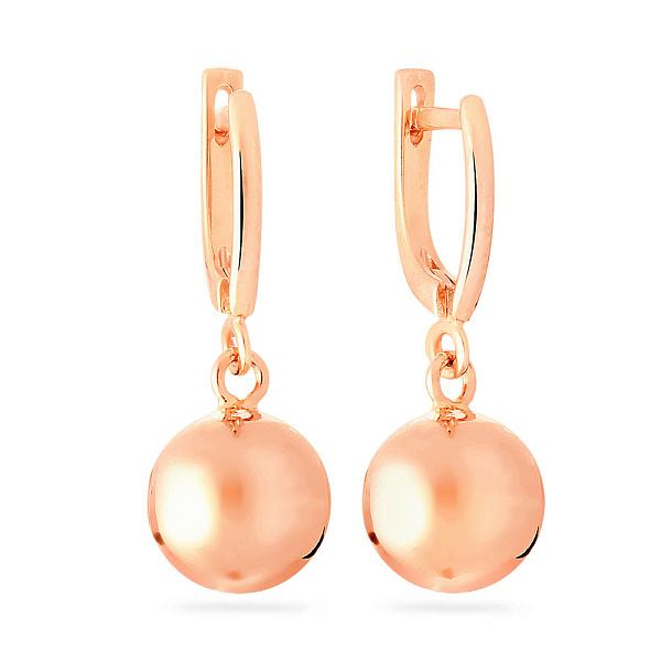 Золоті сережки з підвісками у вигляді куль  (арт. 100053/2) – зображення 1