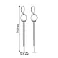 Длинные серебряные серьги-подвески (арт. 7502/9793) – изображение 2