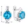 Серебряные серьги с топазом (арт. 7502/2193746Птг) – изображение 2