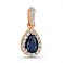Золотий кулон з сапфіром та діамантами (арт. П011235с) – зображення 1