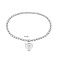 Серебряный браслет с подвеской сердечко (арт. 7509/5382) – изображение 2