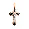 Золотой нательный крестик с распятием и фианитами (арт. 501044ч) – изображение 1