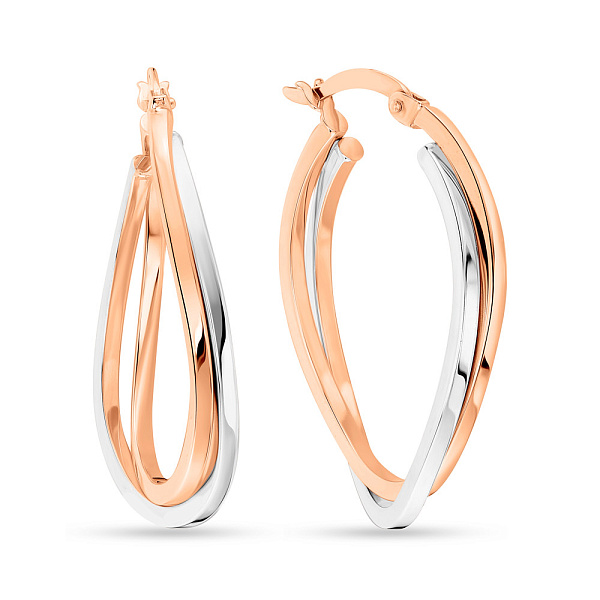 Серьги из красного и белого золота (арт. 108882/30кб) – изображение 1