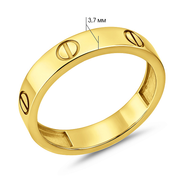 Золотое кольцо без камней (арт. 140716ж) – изображение 3