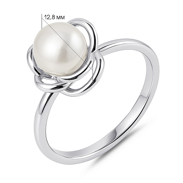 Серебряное кольцо с жемчугом (арт. 7501/8143жб) – изображение 2