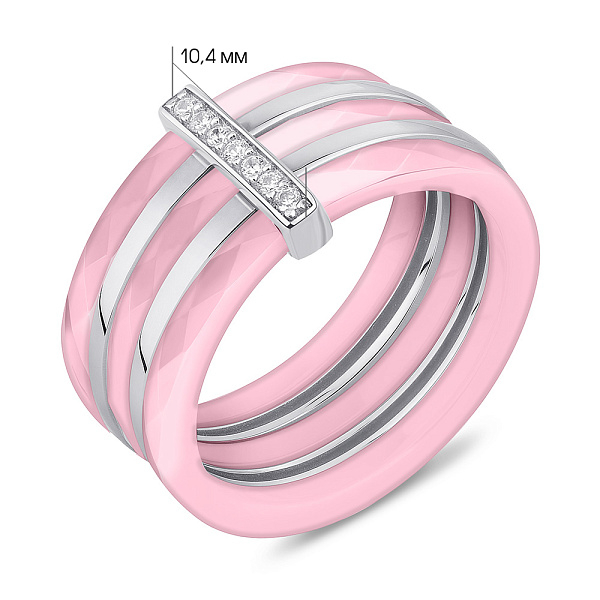 Кольцо из серебра и керамики (арт. 7501/2070047кмр) – изображение 2