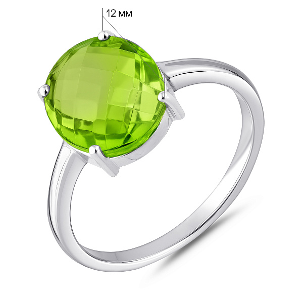 Серебряное кольцо с крупным хризолитом (арт. 7501/2157458Хрз) – изображение 2