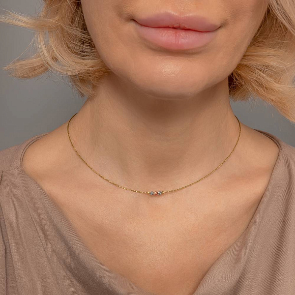 Золоте кольє Orbit (арт. 351991жкб) – зображення 3