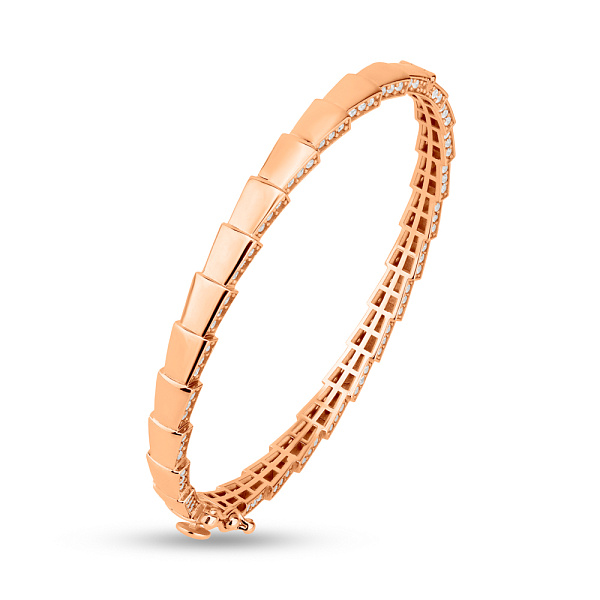 Браслет из красного золота Змея с фианитами (арт. 3261003) – изображение 1