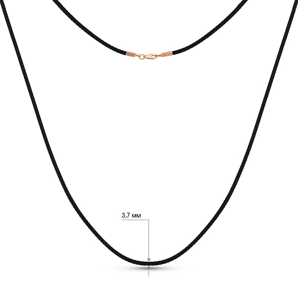 Шелковый шнурок с золотыми вставками (арт. 900014Д) – изображение 2