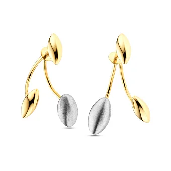 Золоті пусети-джекети (арт. 104185жб)