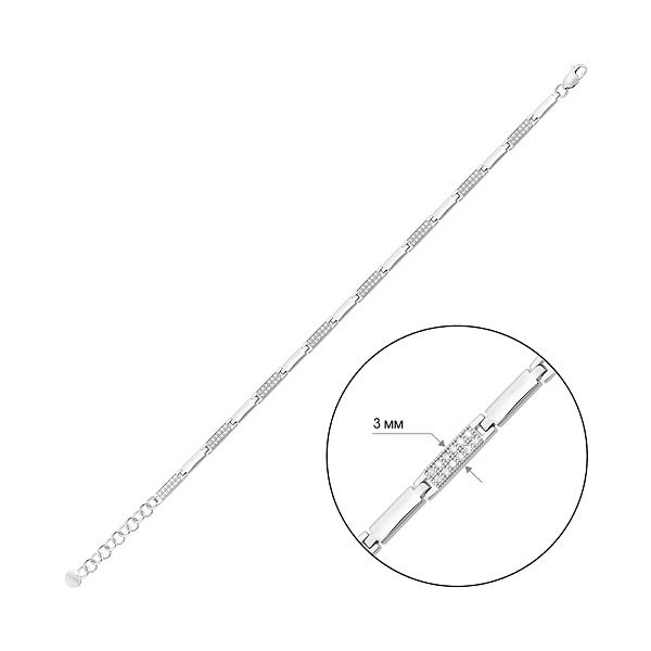 Золотой браслет с бриллиантами (арт. Б011524050б) – изображение 3