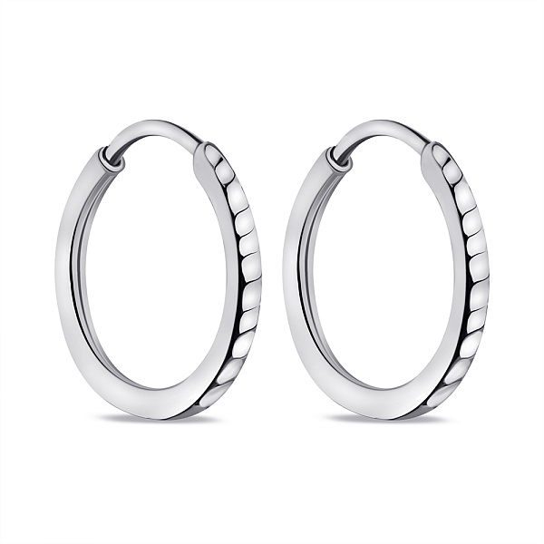 Серебряные серьги-кольца (арт. 7502/1-5001.0.9) – изображение 1