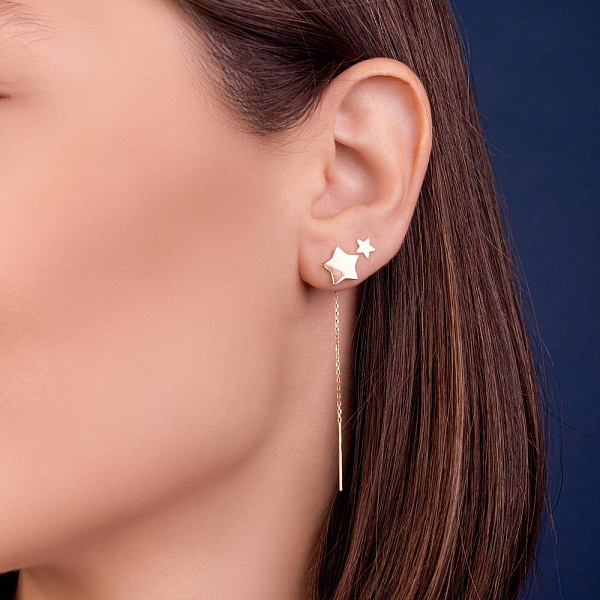 Золоті сережки-пусети (арт. 1101013) – зображення 2