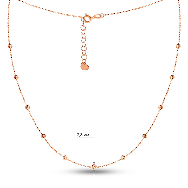 Золоте кольє з кульками (арт. 360178) – зображення 4