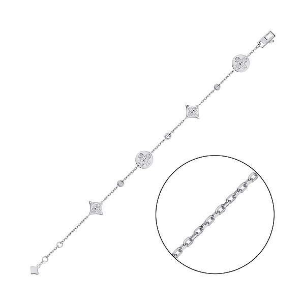 Серебряный браслет с фианитами (арт. 7509/3832) – изображение 1