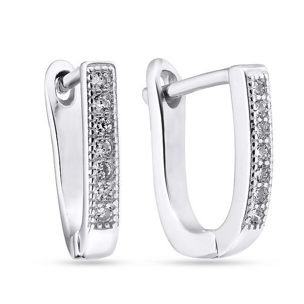 Серебряные серьги с фианитами (арт. 7502/2672) – изображение 1