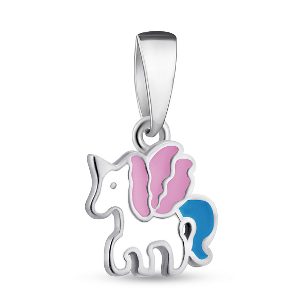 Серебряный подвес с эмалью (арт. 7503/1065ецвпю) – изображение 1