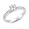 Серебряное двойное кольцо с фианитами (арт. 7501/8623) – изображение 3