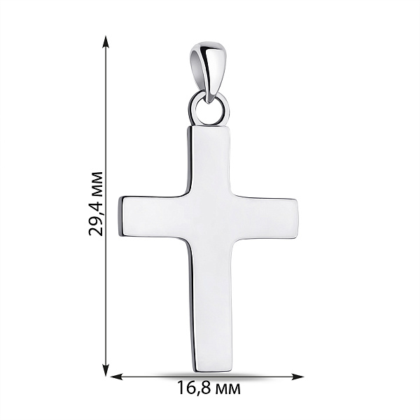 Срібний кулон Хрестик  (арт. 7503/3920/2) – зображення 2