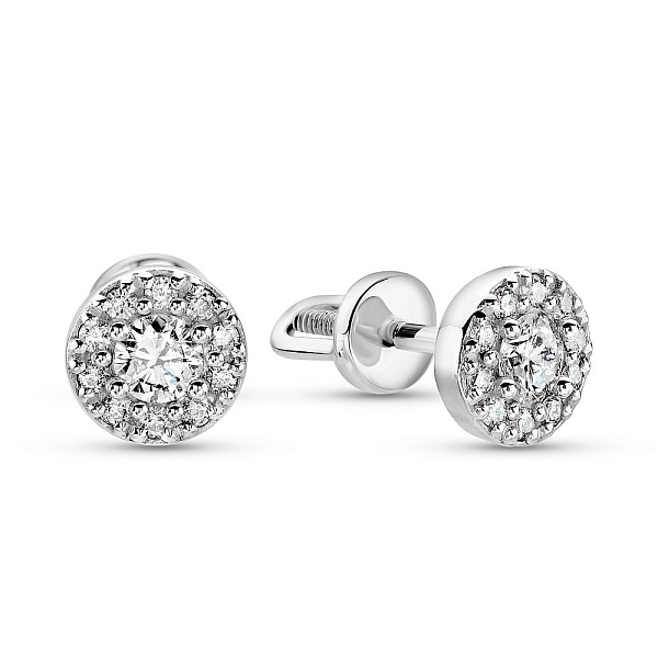 Золотые серьги с бриллиантами (арт. 2109848202) – изображение 1