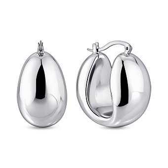 Фото Серебряные серьги без камней (арт. 7502/10126/20)