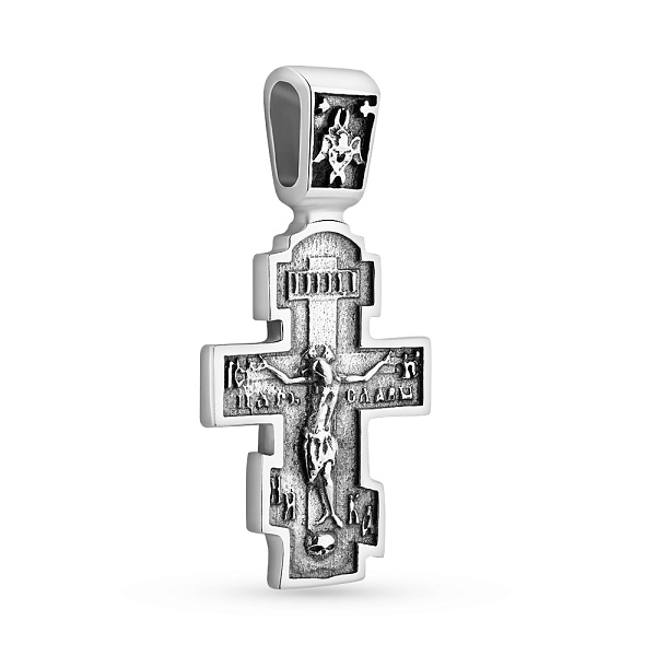 Двухсторонний серебряный крестик (арт. 7904/271пю) – изображение 2
