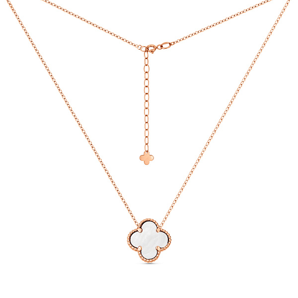 Кольє Конюшина з червоного золота з перламутром (арт. 361496/10п) – зображення 1