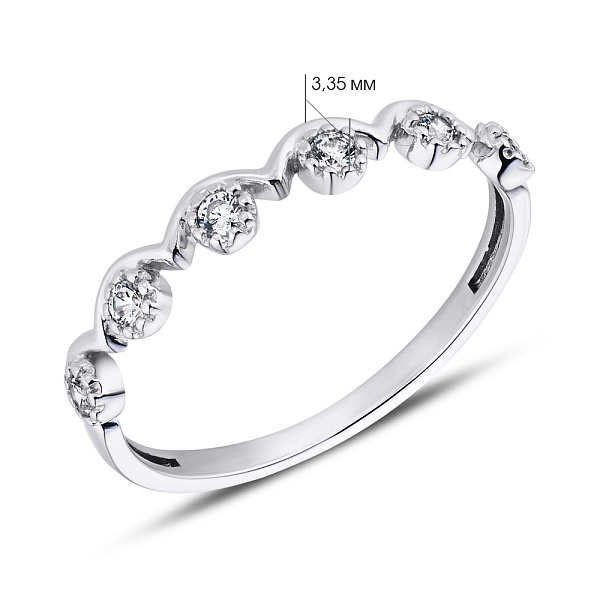 Серебряное кольцо с фианитами (арт. 7501/19054р) – изображение 2