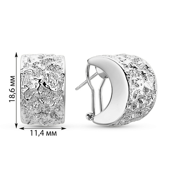 Серьги из белого золота Francelli (арт. е1091967б) – изображение 3