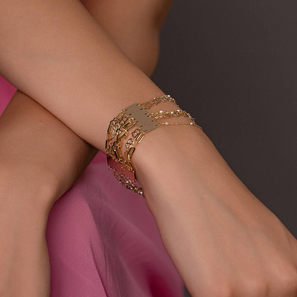 Браслет Francelli из желтого золота с эмалью (арт. 3261047жеб) – изображение 2