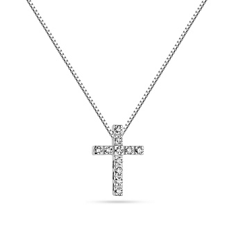 Колье из белого золота с бриллиантами (арт. Ц011277015/2б)