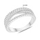 Серебряное двойное кольцо с фианитами (арт. 7501/8448) – изображение 2