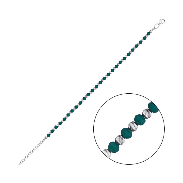 Браслет серебряный с ониксом (арт. 7509/2100оз) – изображение 1