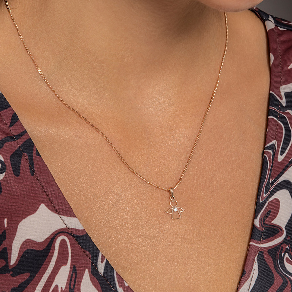 Золота підвіска Янгол з фіанітом (арт. 440646) – зображення 2