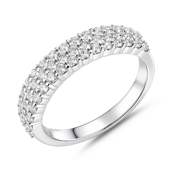 Двойное серебряное кольцо с фианитами (арт. 7501/8599) – изображение 3