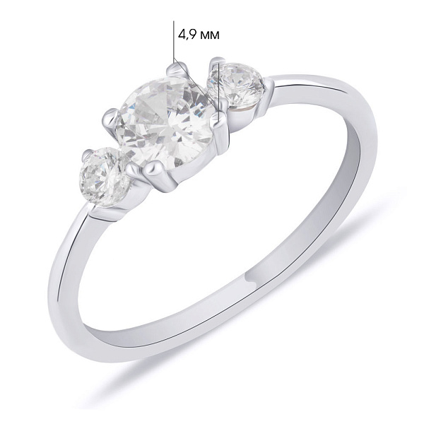 Серебряное кольцо с фианитами (арт. 7501/6044) – изображение 2