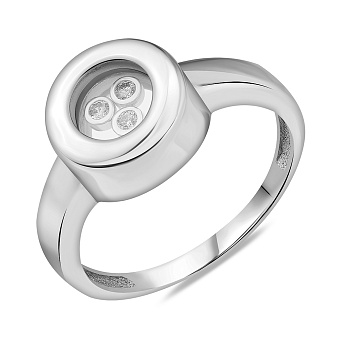 Золотое кольцо с фианитами (арт. 150851/3б)