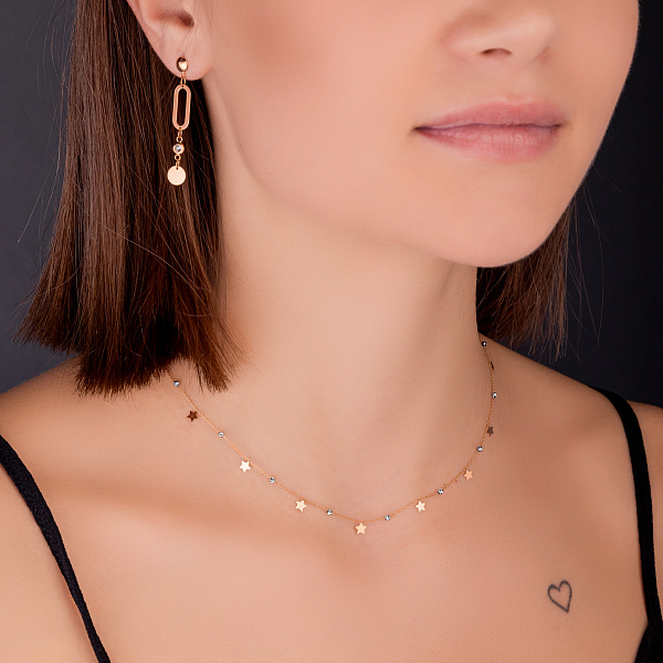 Золоте кольє з зірочками (арт. 352571кб) – зображення 3