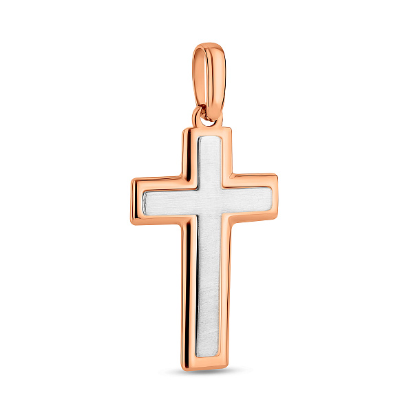 Крестик без распятия из красного золота (арт. 440410м) – изображение 1