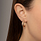 Золотые сережки-конго (арт. 105276/20кб) – изображение 4