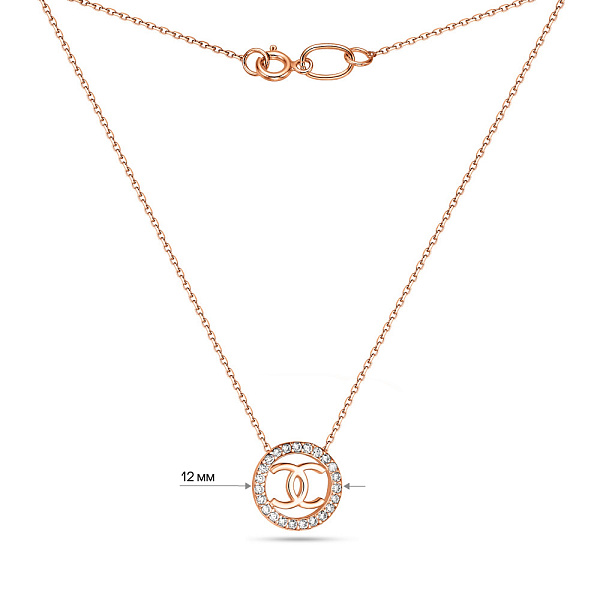 Золотое колье с фианитами (арт. 352317) – изображение 3