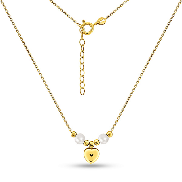 Колье из желтого золота с жемчугом (арт. 352788жпрлб) – изображение 2