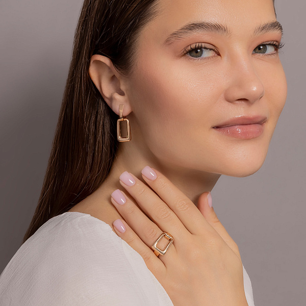 Серьги из красного золота (арт. 111328) – изображение 6