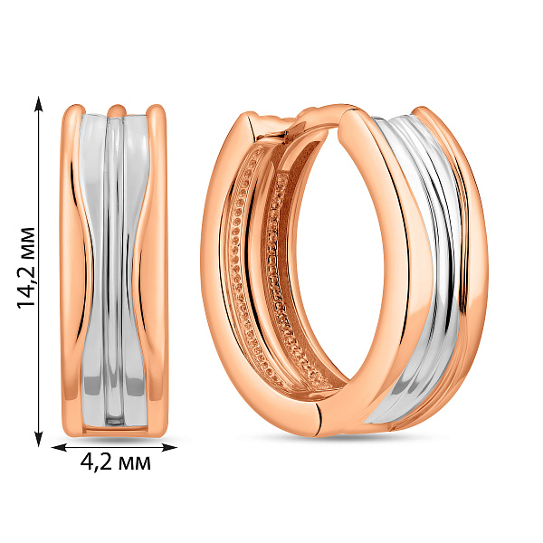 Золотые серьги конго (арт. 111012) – изображение 2